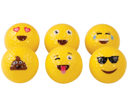 Assorted Emoticon Golf Balls - 36 Pack