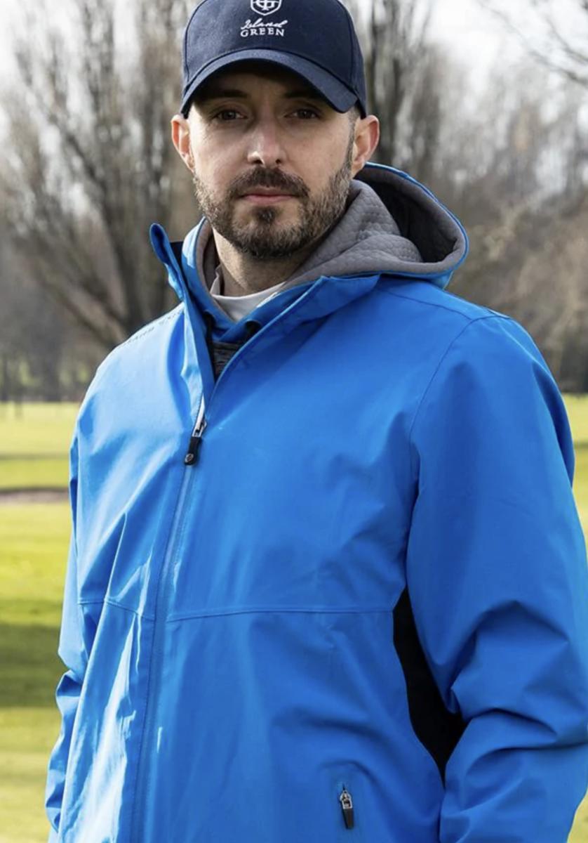 Island Green Igjkt2100 Waterproof Stretch Jacket - Turquoise / Black - Image 2