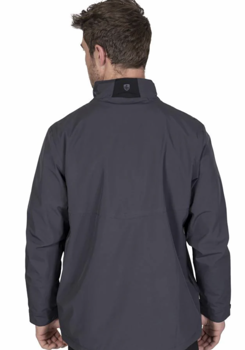 Island Green Igjkt2100 Waterproof Stretch Jacket - Charcoal / Black - Image 2